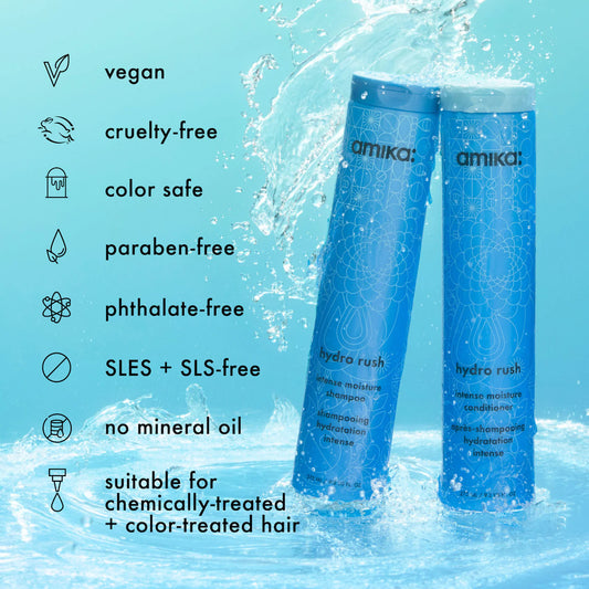 amika Hydro Rush Intense Moisture Shampoo 9.2 oz