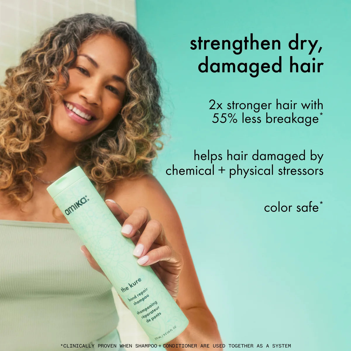 Amika kurated strength wash + care set