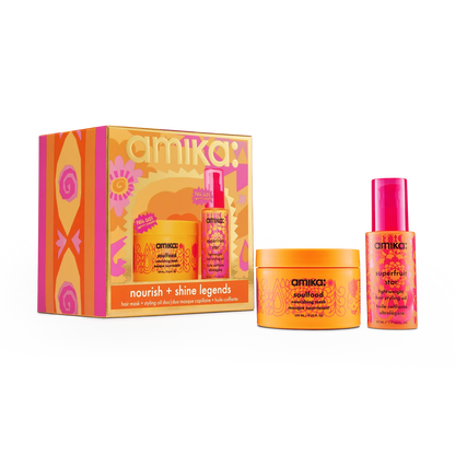Amika nourish + shine legends mask + hair oil set