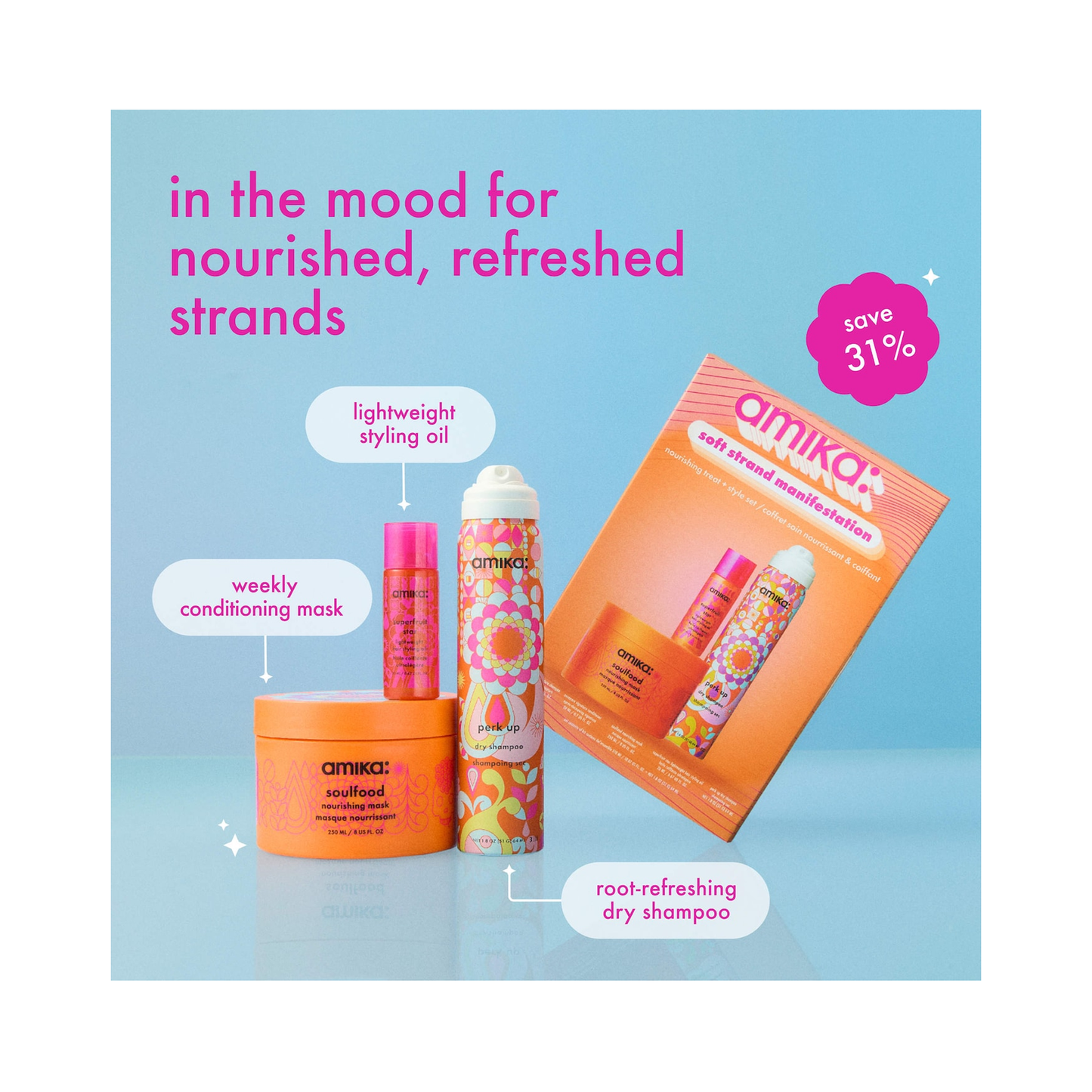 Amika Soft Strand Manifestation Nourishing Treat + Style Set