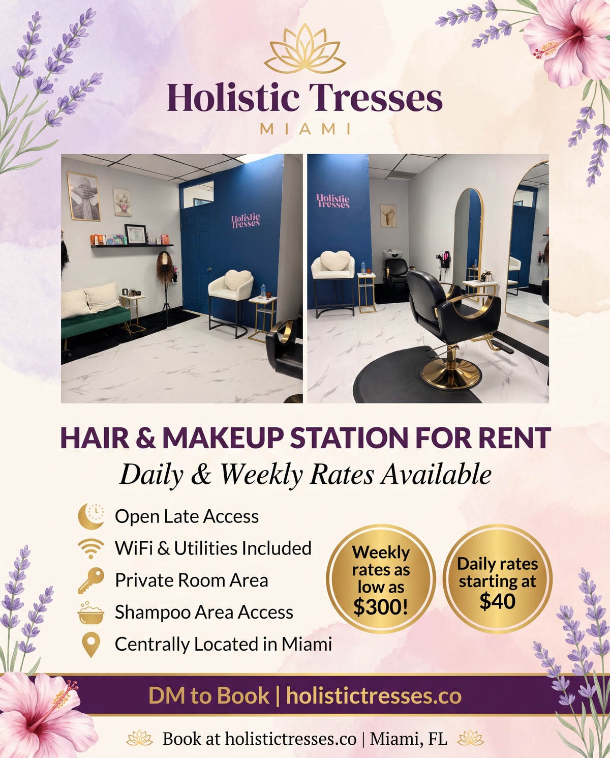 Private Beauty Room Rental — Miami