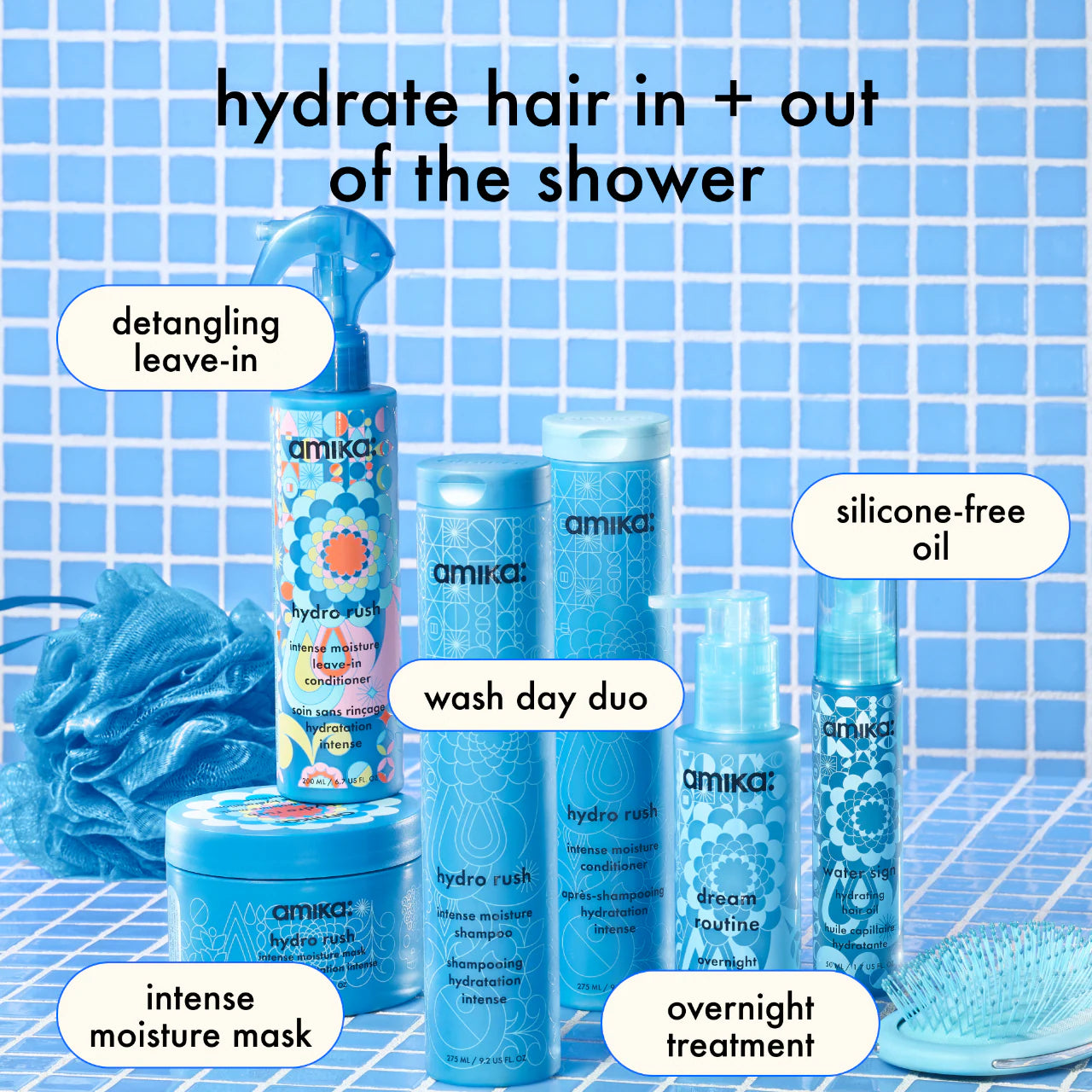 Amika Hydration Heavyweights Hydrating Wash + Care Set