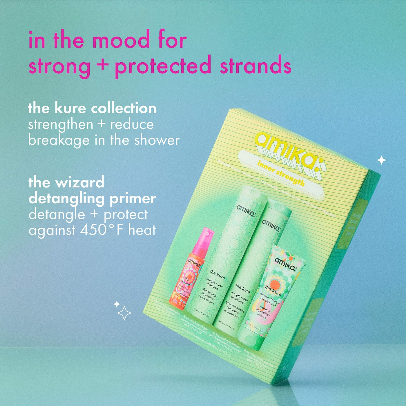 Amika The Kure Mane Menders Wash + Care Set