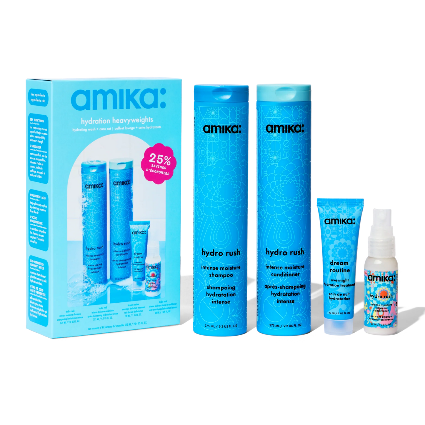 Amika Hydration Heavyweights Hydrating Wash + Care Set