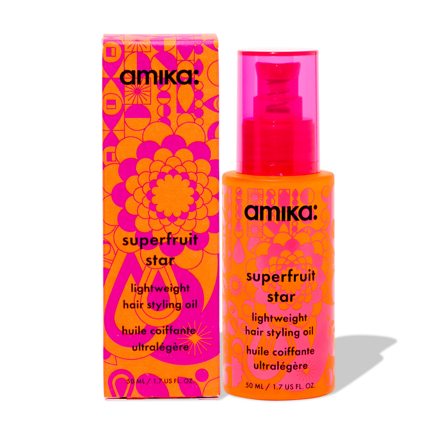 amika Superfruit Star Lightweight Hair Styling + Heat Defense Oil — 1.7 oz